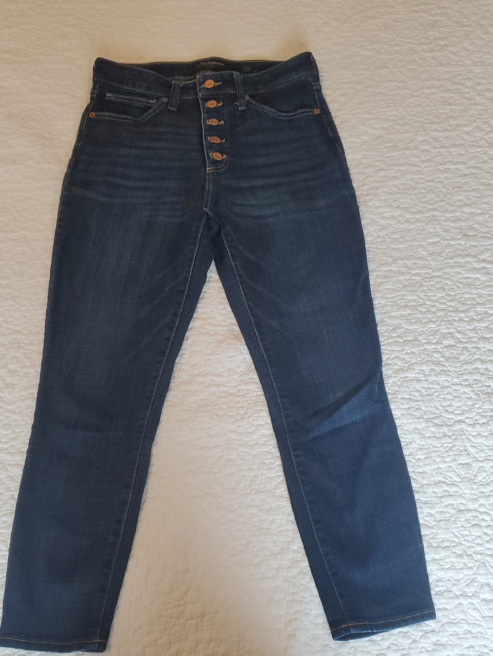 Lucky Brand Dark Blue Button-Fly Ankle Jeans